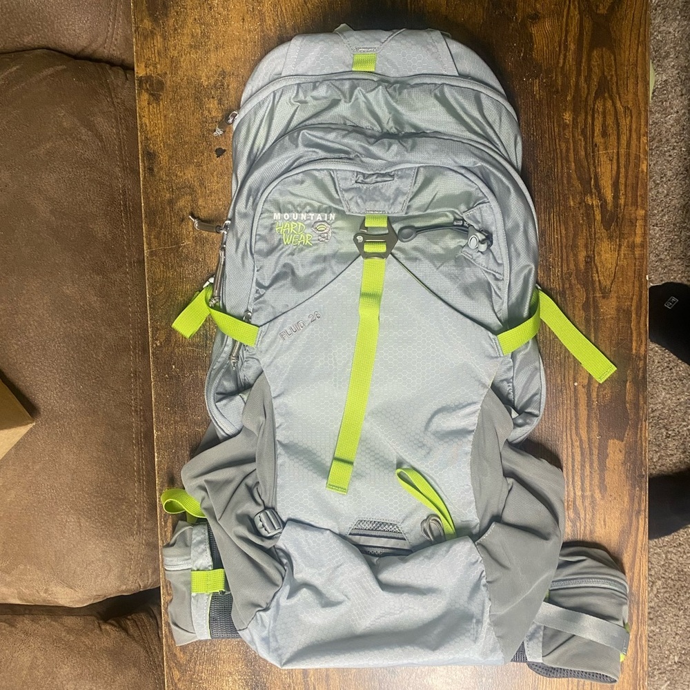 Mountain Hardwear Gray and Neon Green Backpack
